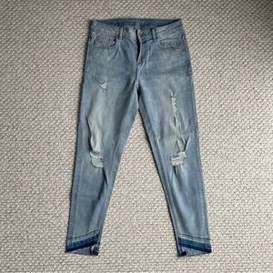 Zara Distressed Light Blue Jeans